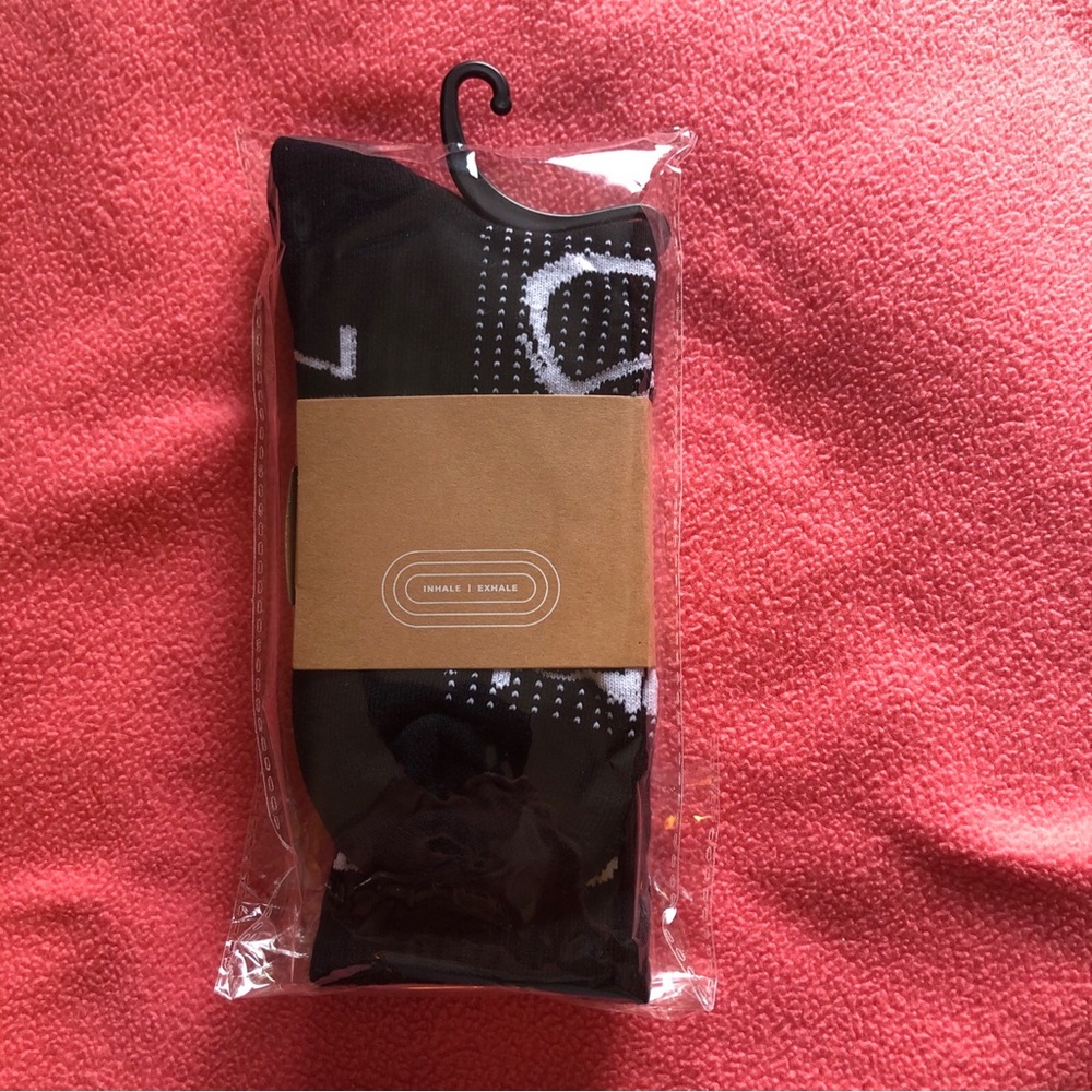 Aeriz Brand Inverted Distortion Logo Signature Black Unisex Merch Socks